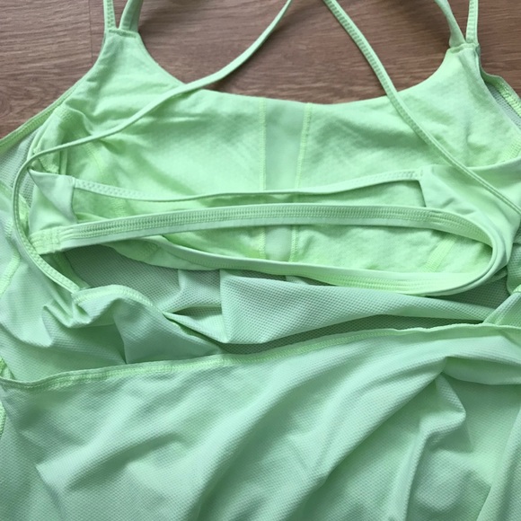 Neon Green Lululemon Halter Top/Open Back - Picture 2 of 4